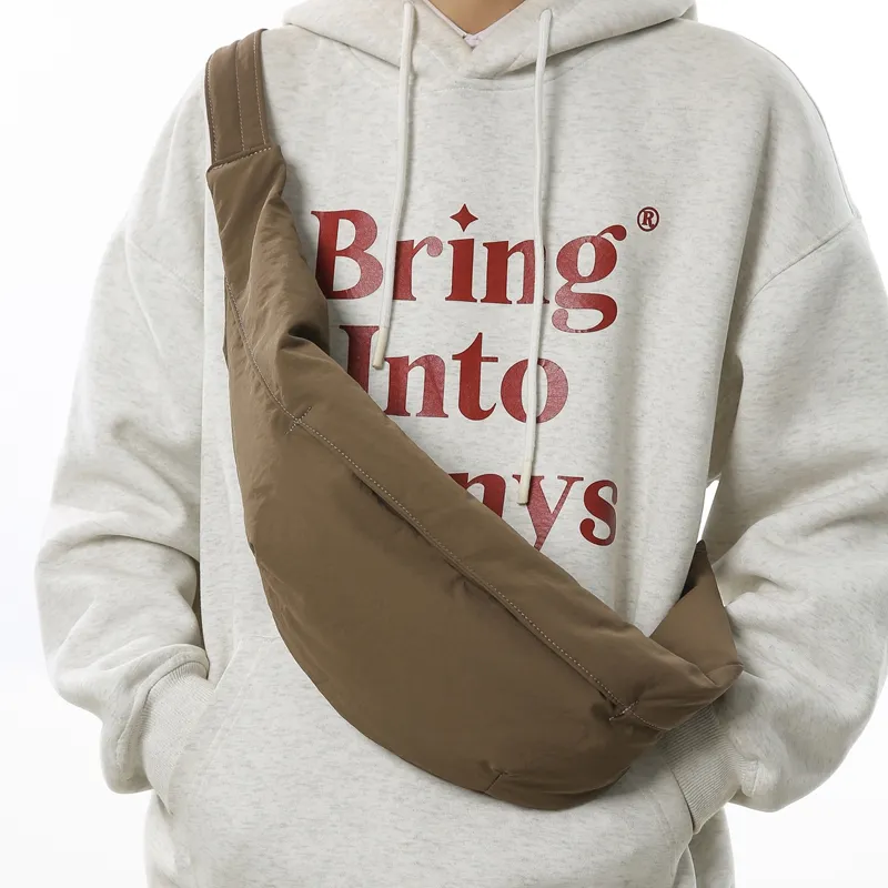 DCLOUD Nylon Sling Bag Unisex Light Khaki/Ginger Yellow/Coffee/Black-11