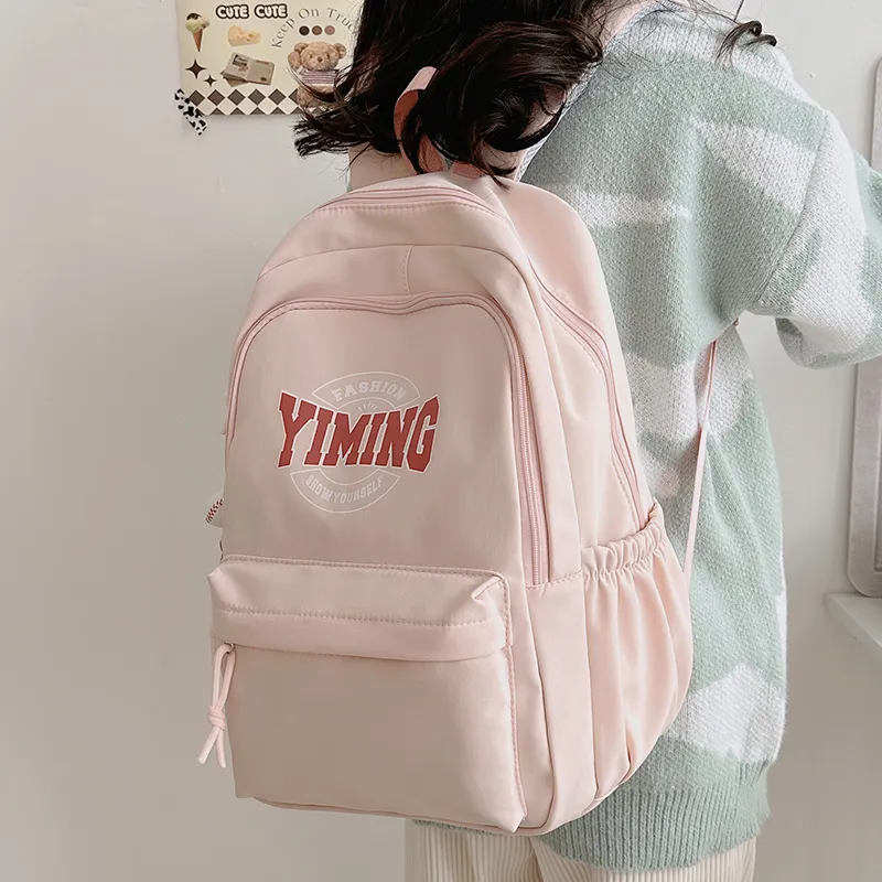 DCLOUD Nylon Backpack Unisex Red/White/Blue/Pink/Black-18