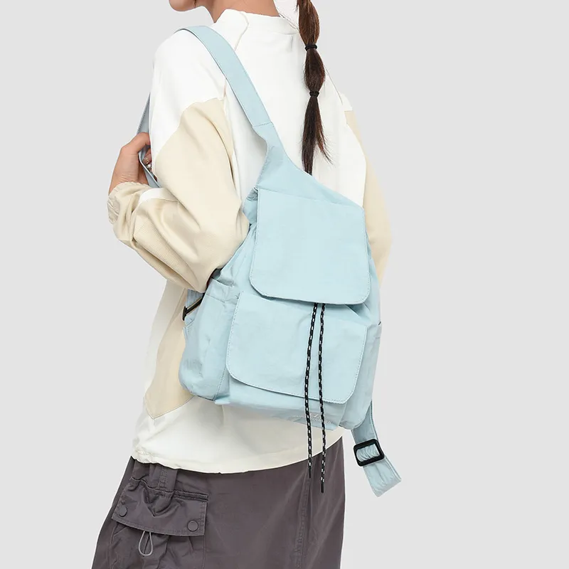 DCLOUD Oxford Backpack Trumpets Unisex Beige/Blue/Black-7