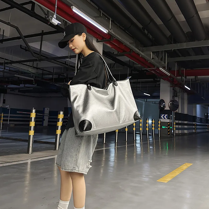 DCLOUD PU Travel Bag 40L Unisex Multicolor-12