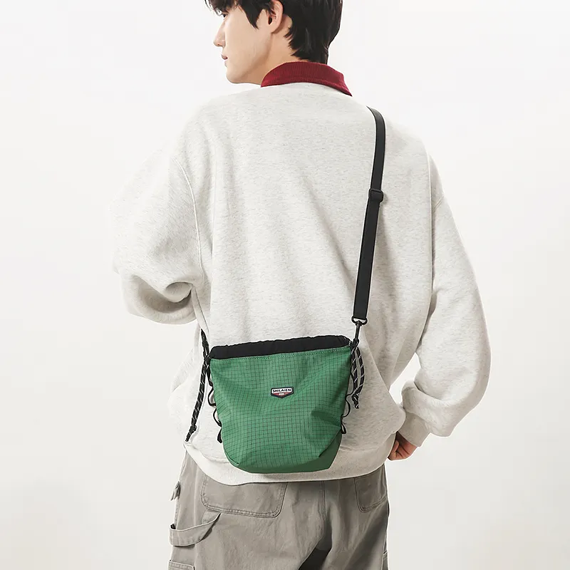 DCLOUD Nylon Crossbody Bag Regular Unisex Black/Khaki/Yellow/Red/Green-21