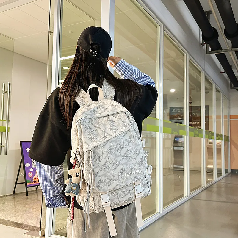 DCLOUD Nylon Backpack Unisex Multicolor-4