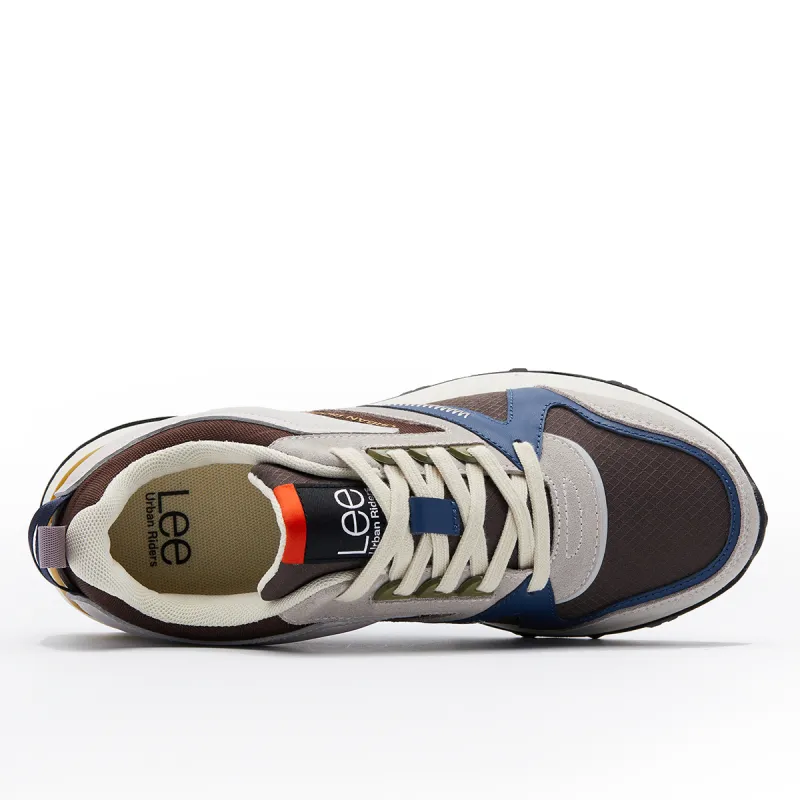 Lee Casual Shoes Men Low Top Light Gray/Dark Blue/Chocolate-16