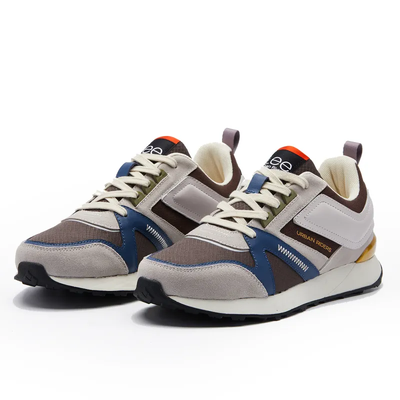 Lee Casual Shoes Men Low Top Light Gray/Dark Blue/Chocolate-14