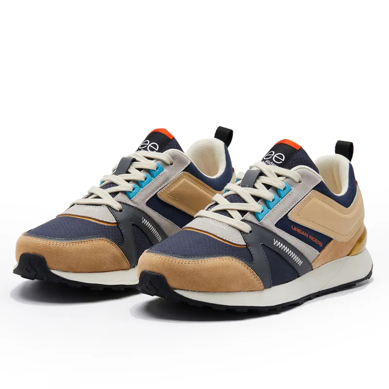 Lee Casual Shoes Men Low Top Light Gray/Dark Blue/Chocolate-8