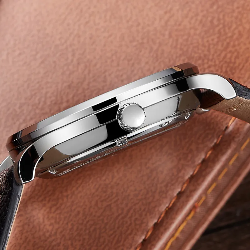 EBOHR Mechanical Movement Watch Men Silver Dial-3