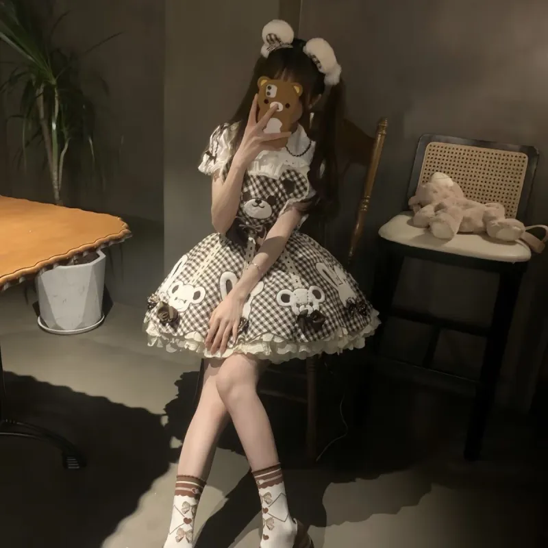 OUTDOORPRINCE Lolita Fashion Women's Brown-3