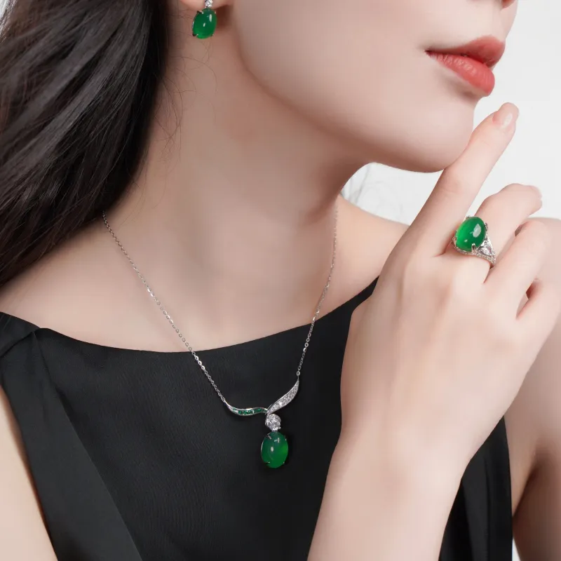 FUNNXI Chalcedony Rings Women's-1