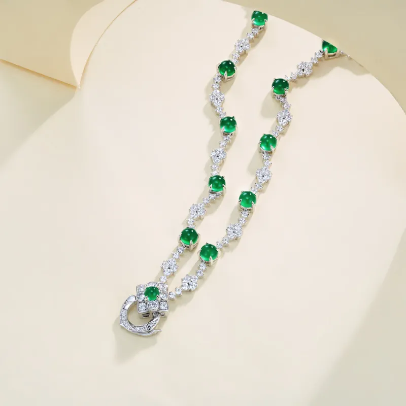 FUNNXI Natural Chalcedony Necklaces Women's-3