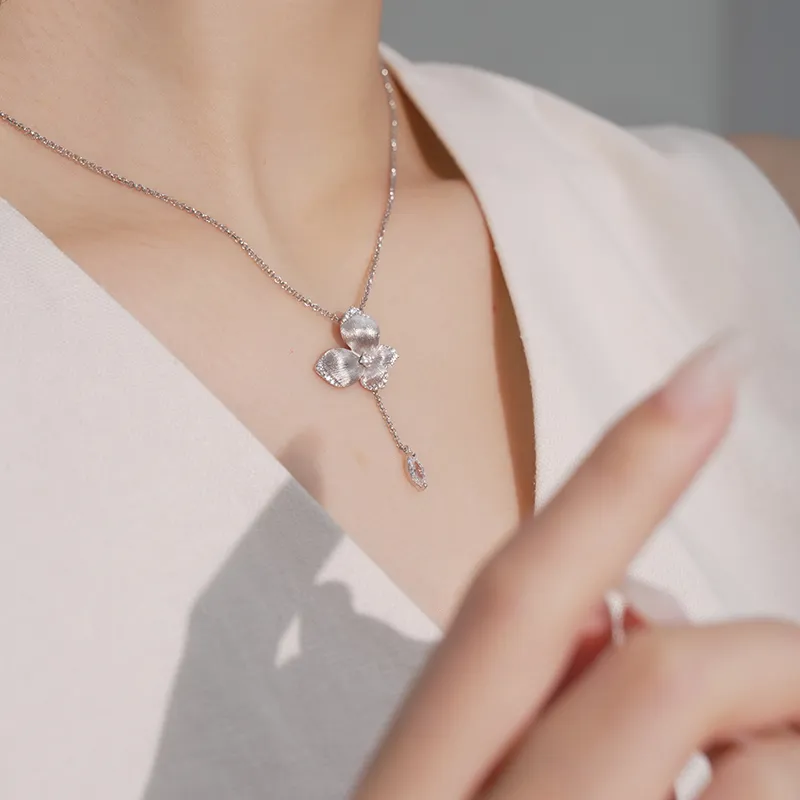 FUNNXI S925 Rhodium plated Gold Necklaces Women's-3
