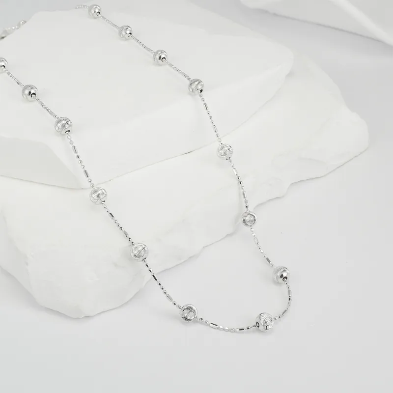 FUNNXI S925 Silver Rhodium Plated Gold Necklaces Women's-2