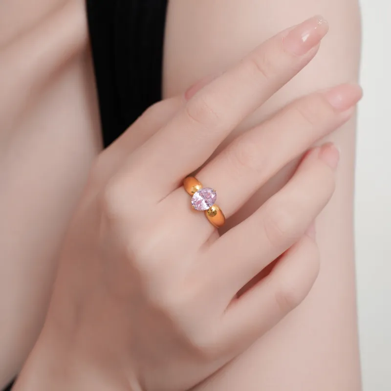 FUNNXI Synthetic Zircon Rings Women's-3