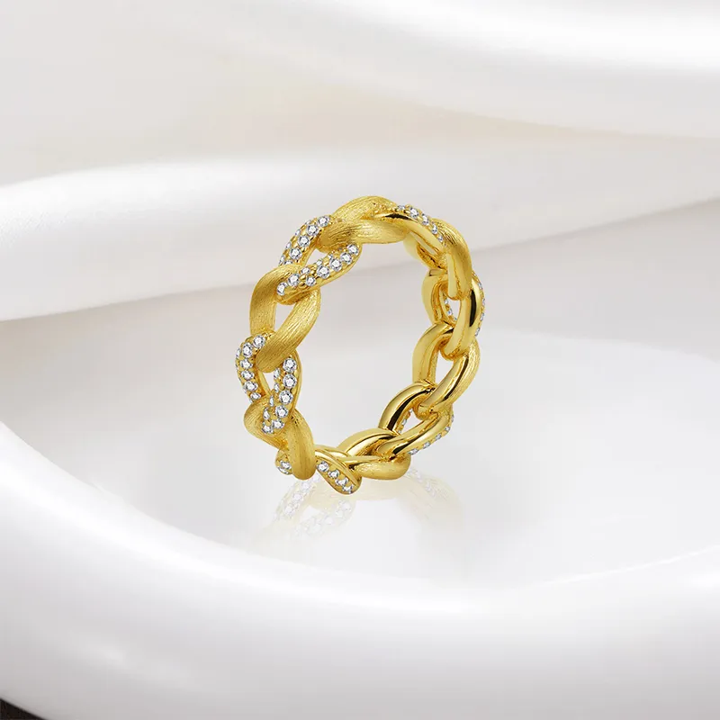 FUNNXI S925 Silver Rings Women's Gold-1