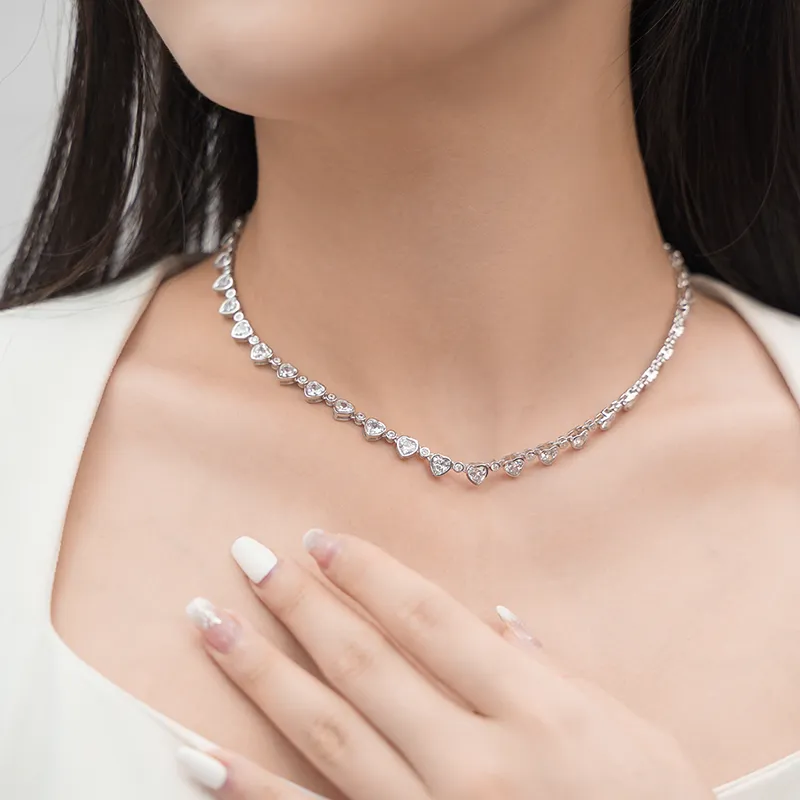 FUNNXI S925 Silver Necklaces Women's-4