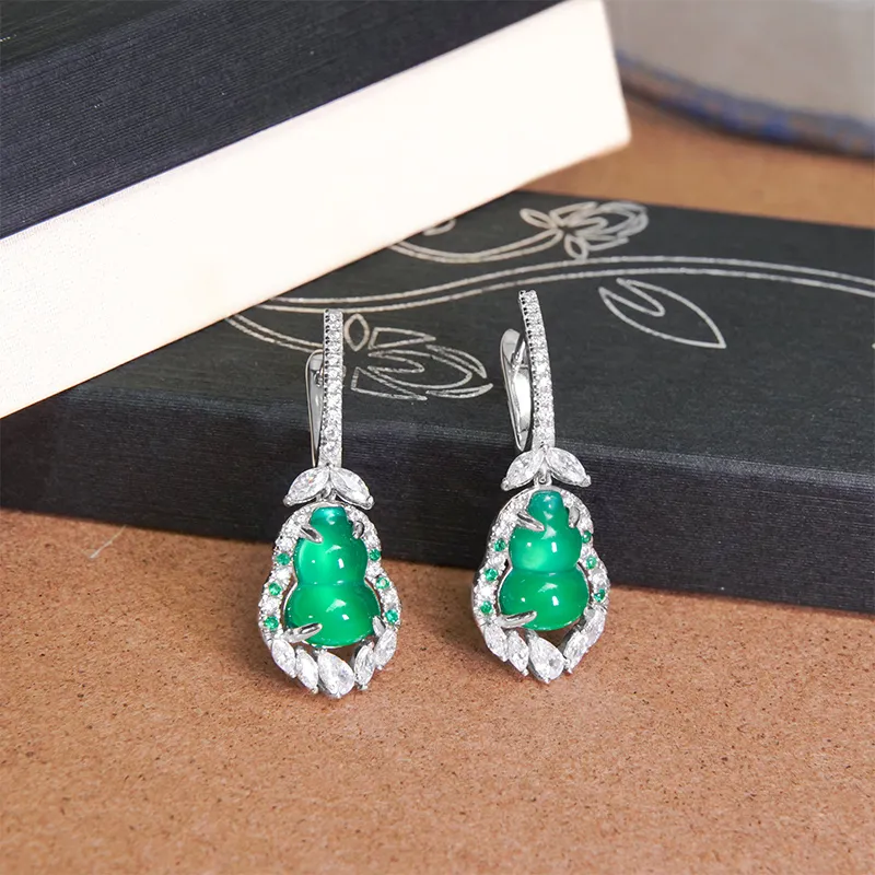 FUNNXI Malachite Earrings Women's-2