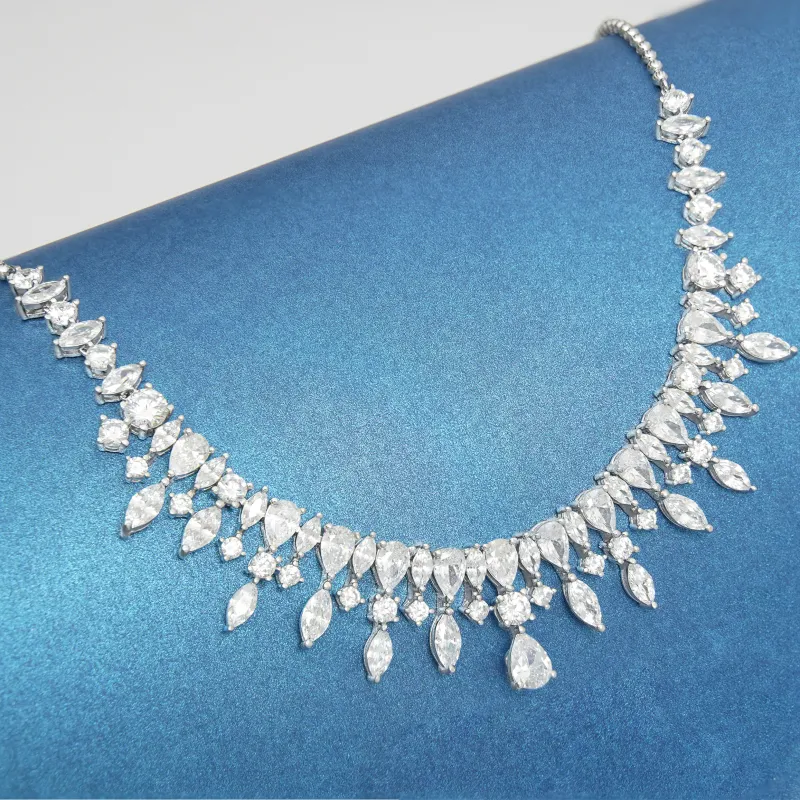 FUNNXI S925 Silver, Rhodium Plated Necklaces Women's-2