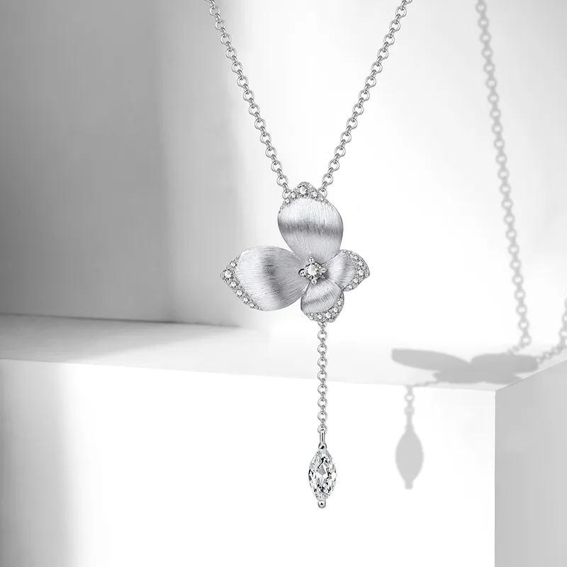 FUNNXI S925 Rhodium plated Gold Necklaces Women's-2