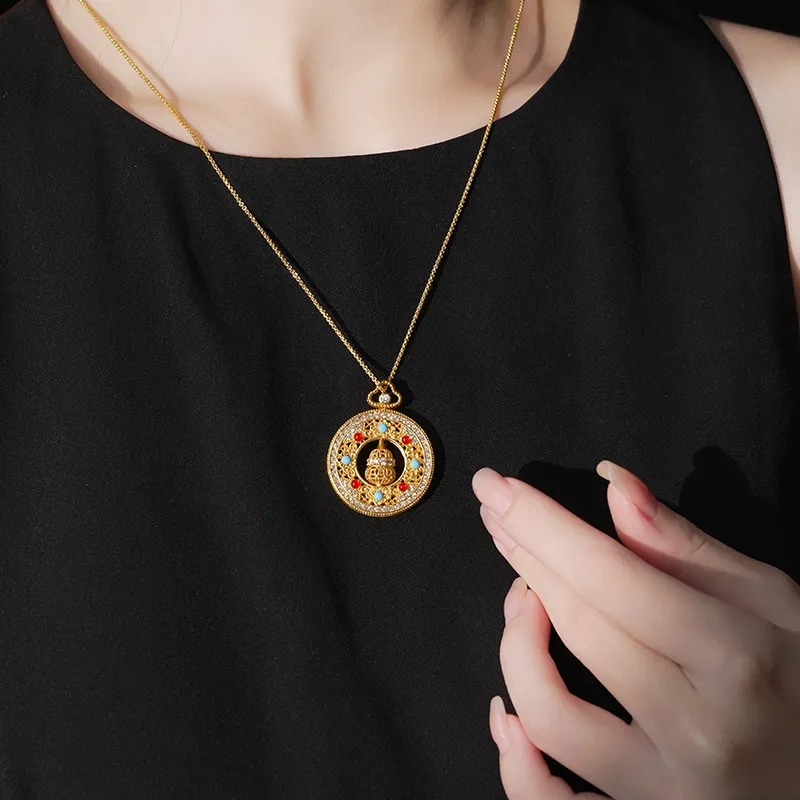 FUNNXI Copper Alloy Necklaces Women's Gold-1