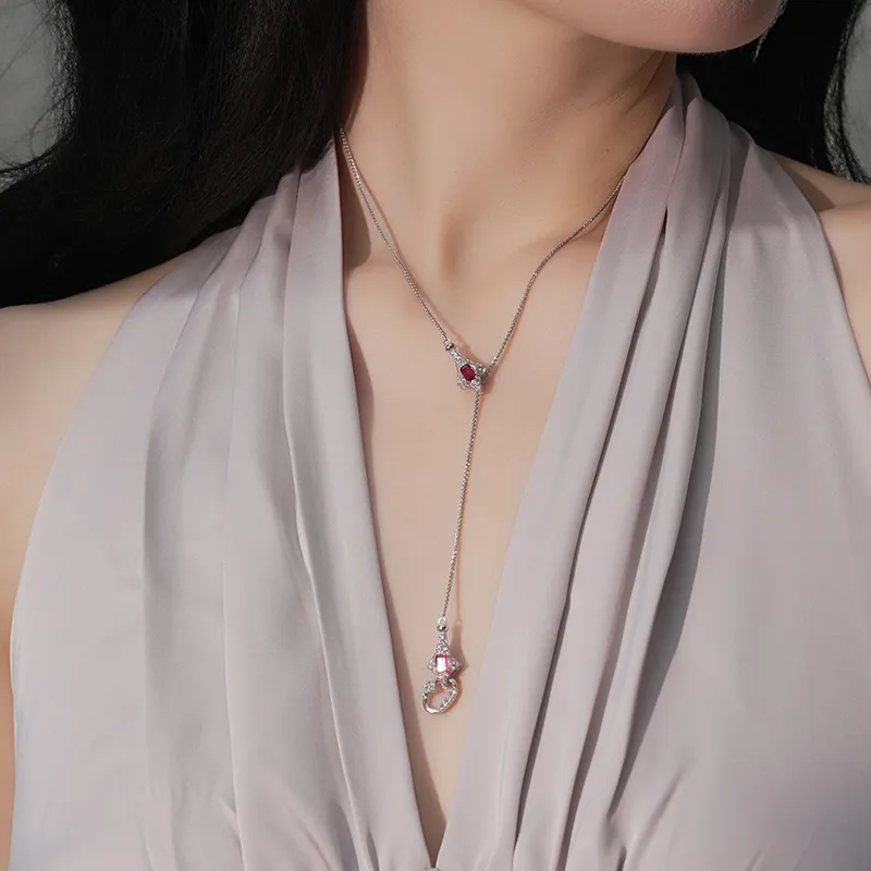 FUNNXI S925 Silver Necklaces Women's-2