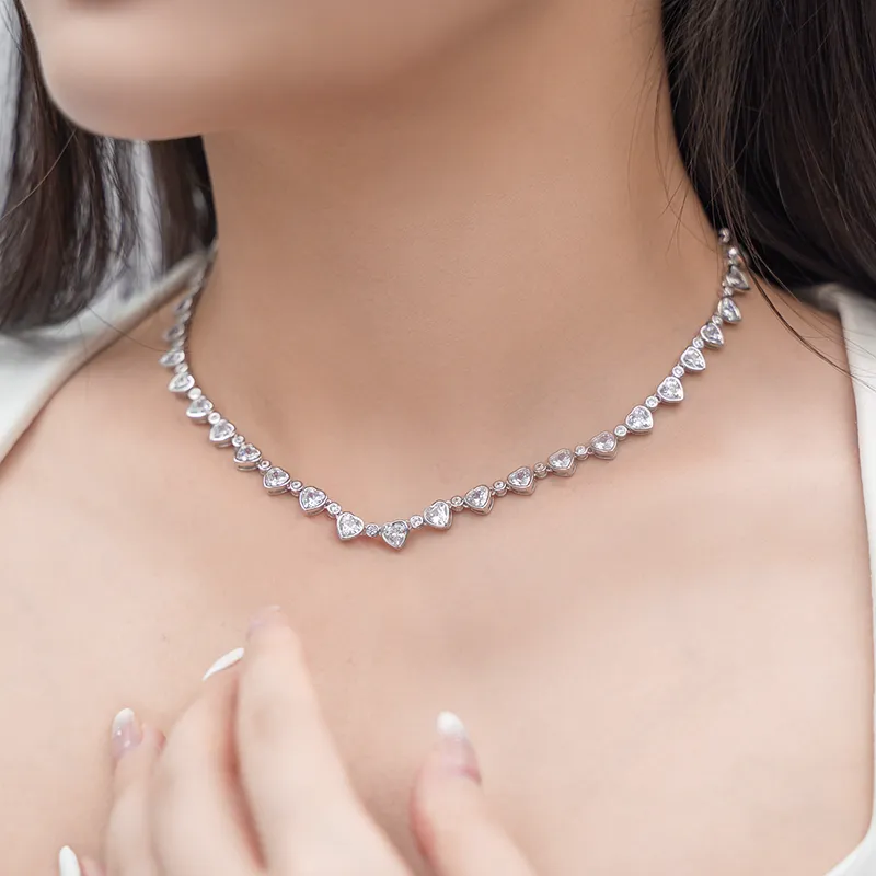 FUNNXI S925 Silver Necklaces Women's-3