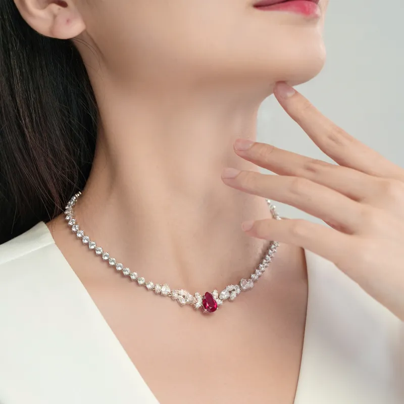 FUNNXI Copper Alloy, Rhodium Plated Gold Necklaces Women's-2