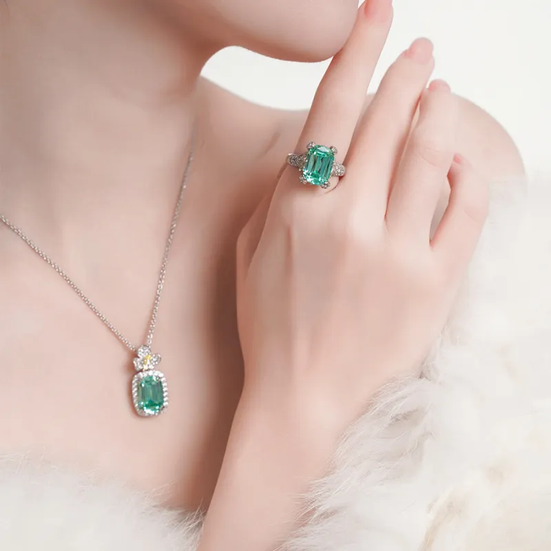 FUNNXI S925 Silver Rhodium Plated Gold Necklaces Women's-2