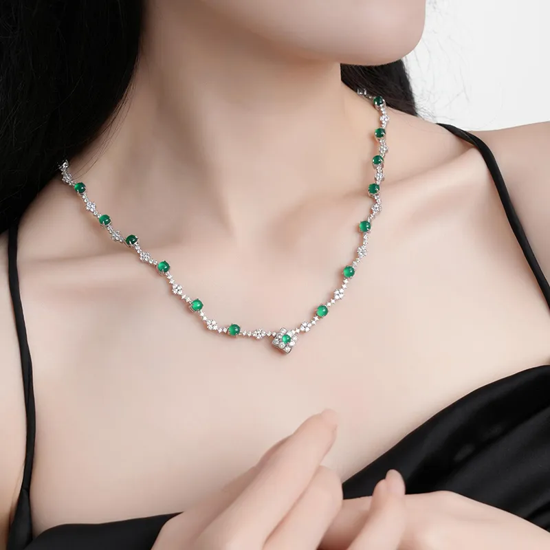 FUNNXI Natural Chalcedony Necklaces Women's-1