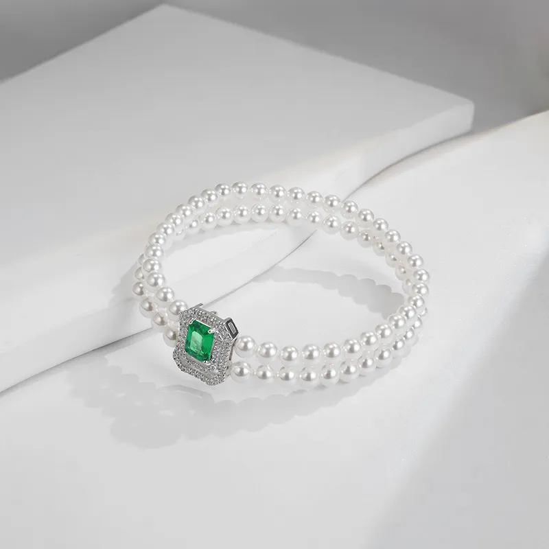FUNNXI Rhodium Plated S925 Sterling Silver Bracelets Women's-1