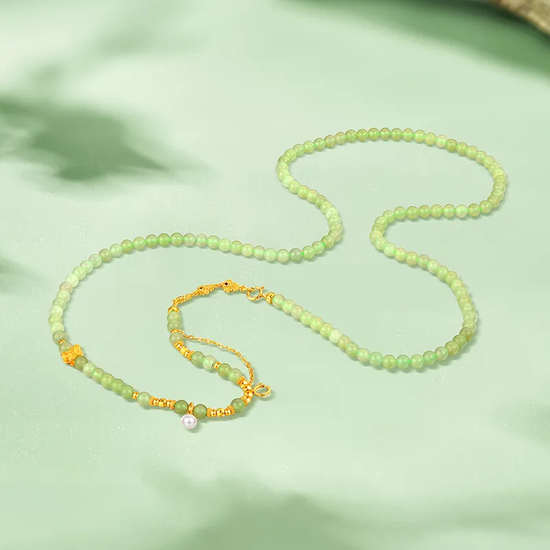 Mokinggran Hetian Jade Necklaces Green Jade Women's-4