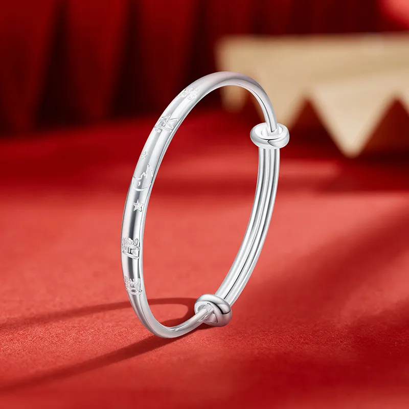 Mokinggran S999 Fine Silver Sterling Silver Bracelets Kids'-5