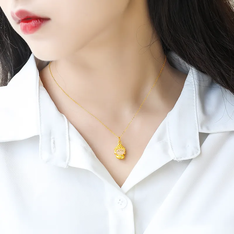 Mokinggran Hetian Jade Necklaces Pale Greenish White Jade Women's-2