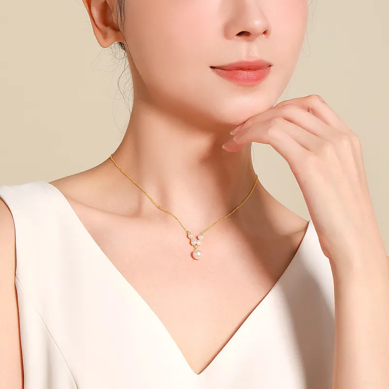 Mokinggran Pearl Necklaces Women's-3