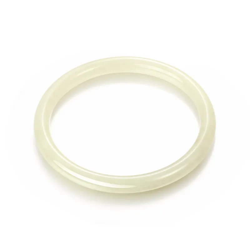 Mokinggran Hetian Jade Bangles Pale Greenish White Jade Women's-1