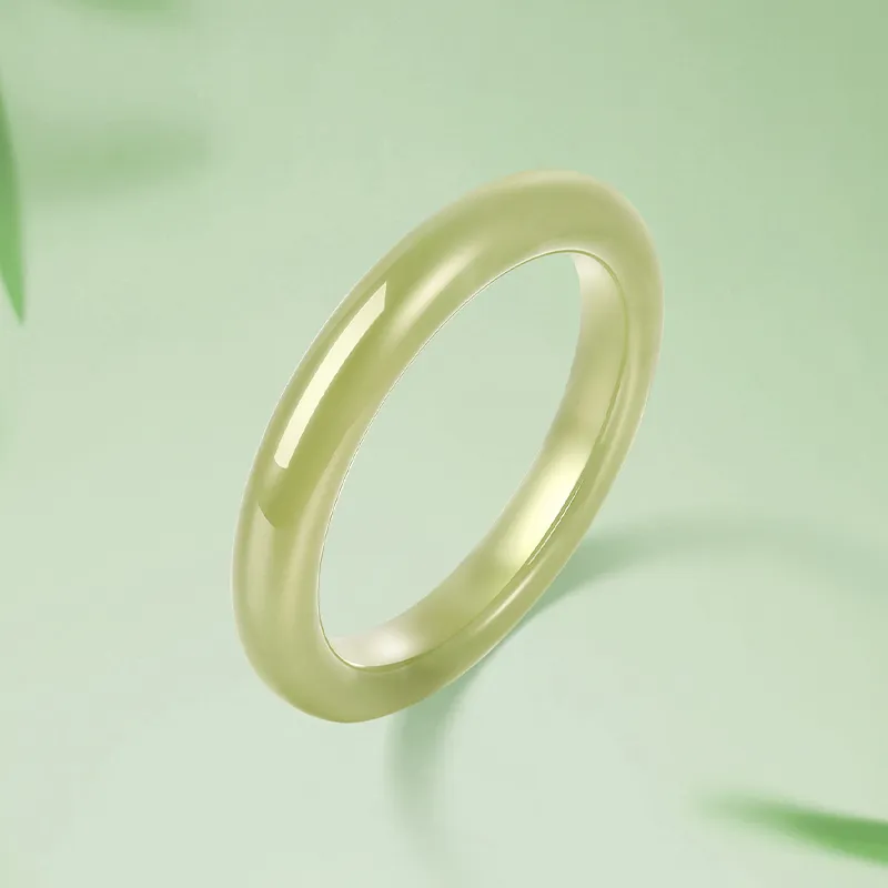 Mokinggran Hetian Jade Bangles Pale Greenish White Jade Women's-3