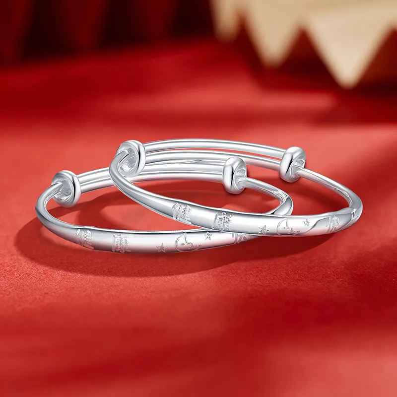 Mokinggran S999 Fine Silver Sterling Silver Bracelets Kids'-3