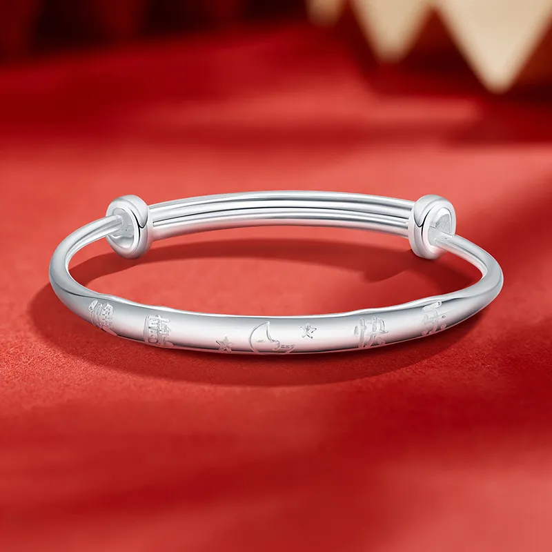 Mokinggran S999 Fine Silver Sterling Silver Bracelets Kids'-4