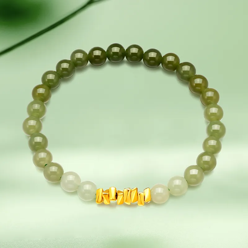 Mokinggran Hetian Jade Bracelets Pale Greenish White Jade Women's-4