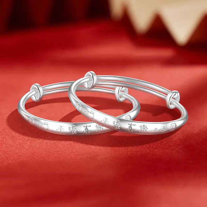 Mokinggran S999 Fine Silver Sterling Silver Bracelets Kids'-3