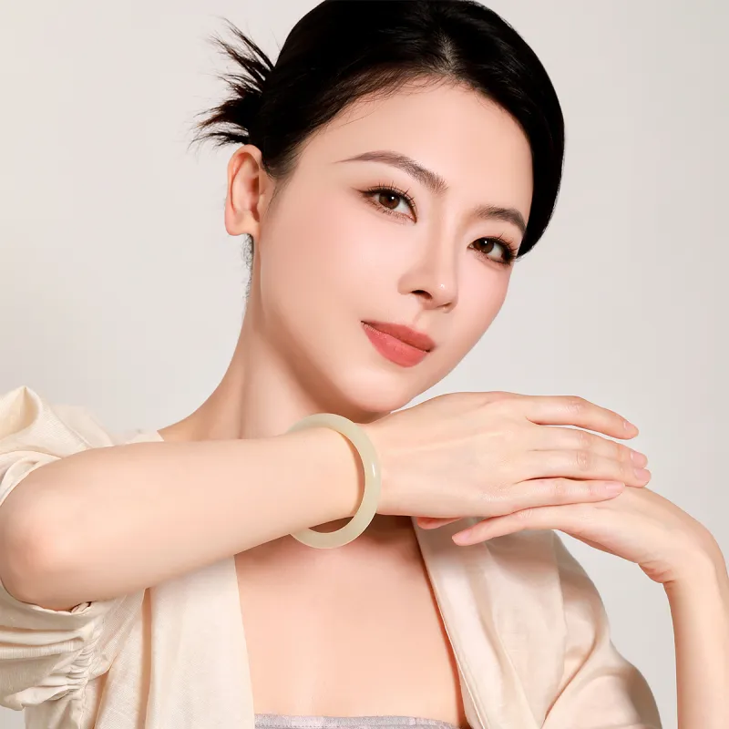 Mokinggran Guizhou Green Jade Bangles Women's-4