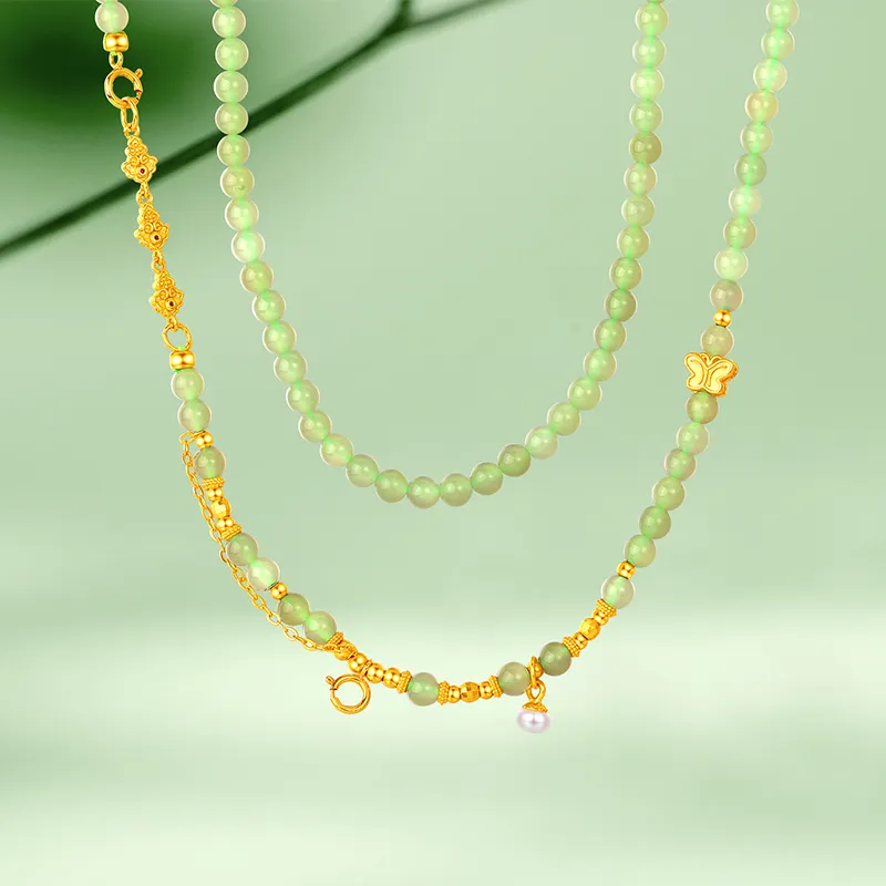 Mokinggran Hetian Jade Necklaces Green Jade Women's-3