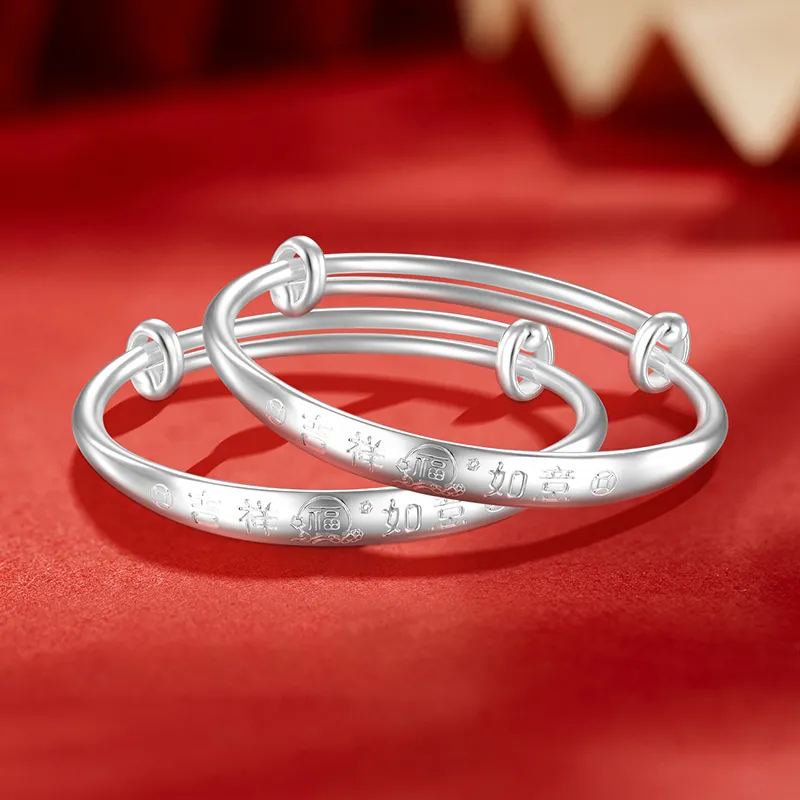 Mokinggran S999 Fine Silver Bangles Kids'-3
