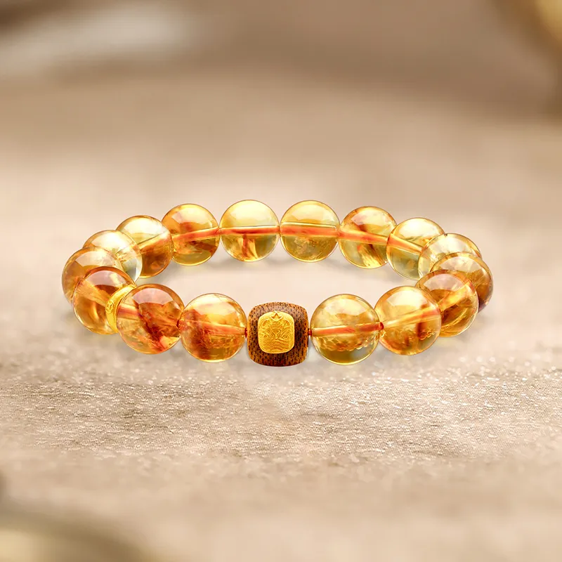 Mokinggran Natural Citrine Jade Bracelets Women's-3