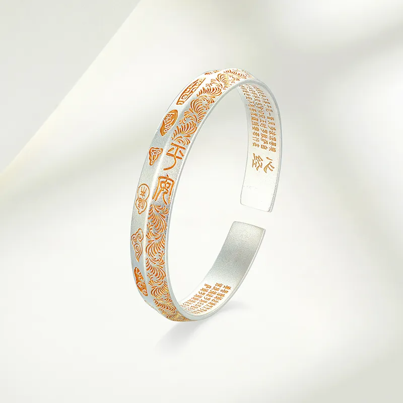 Mokinggran 999 Fine Silver Bangles Women's-3