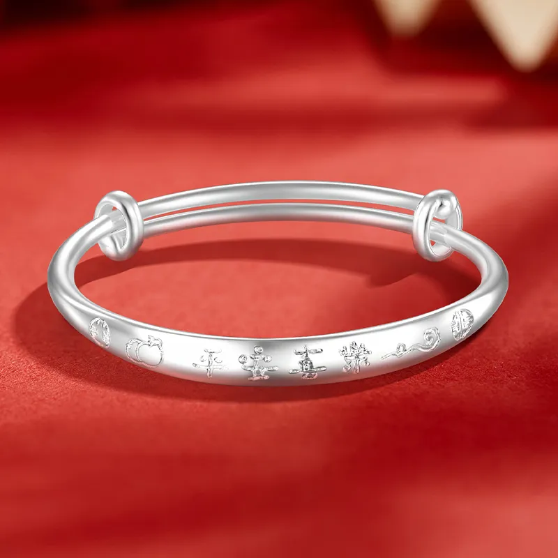 Mokinggran S999 Fine Silver Sterling Silver Bracelets Kids'-4