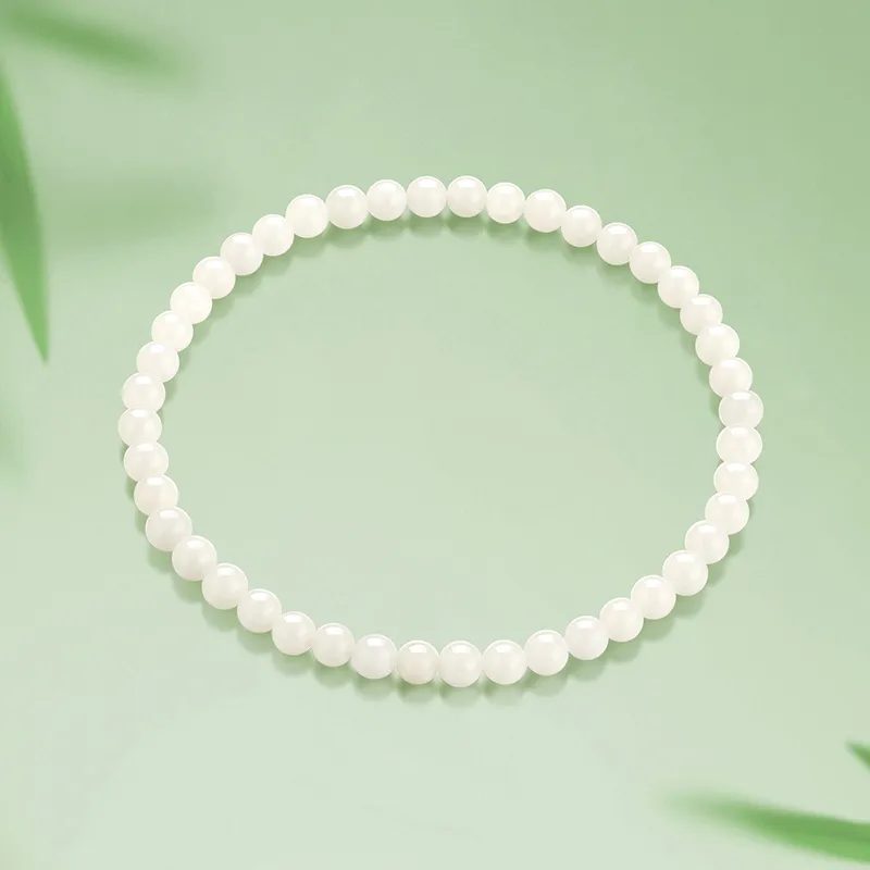 Mokinggran Hetian Jade Bracelets White Jade Women's-3