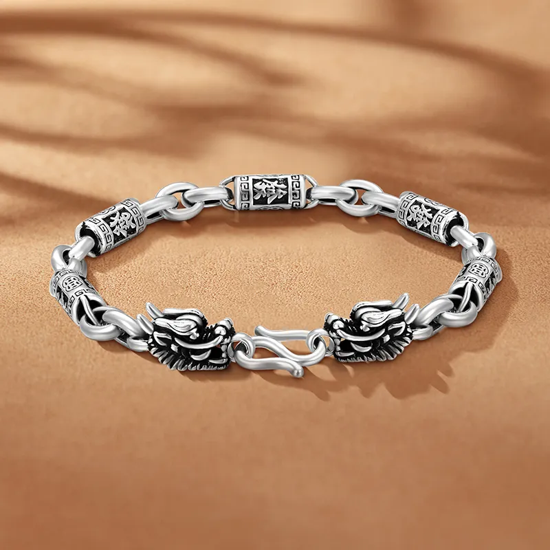 Mokinggran S925 Silver Bracelets Men's-4