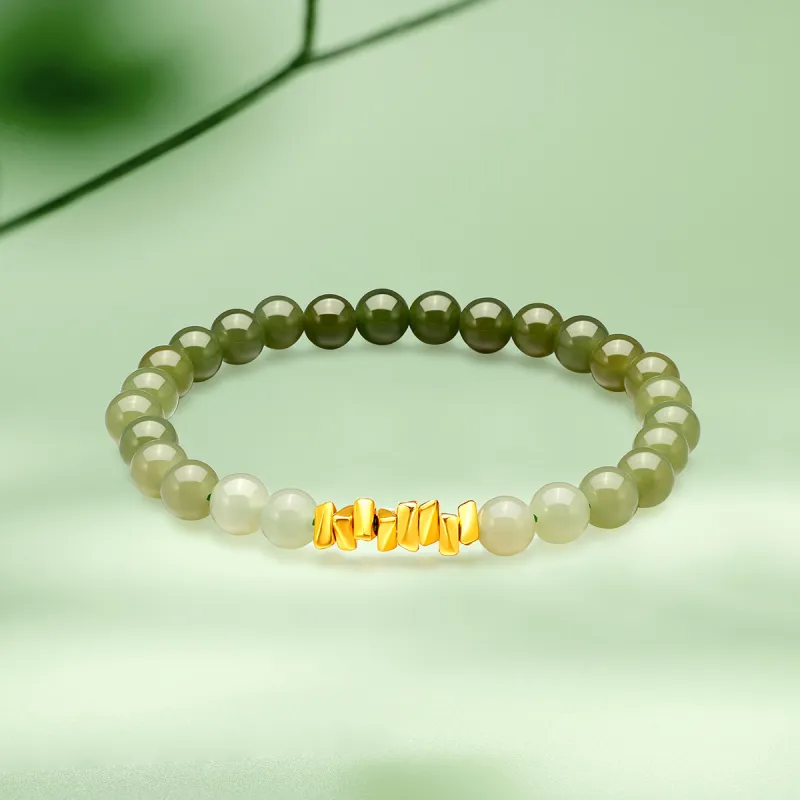 Mokinggran Hetian Jade Bracelets Pale Greenish White Jade Women's-3