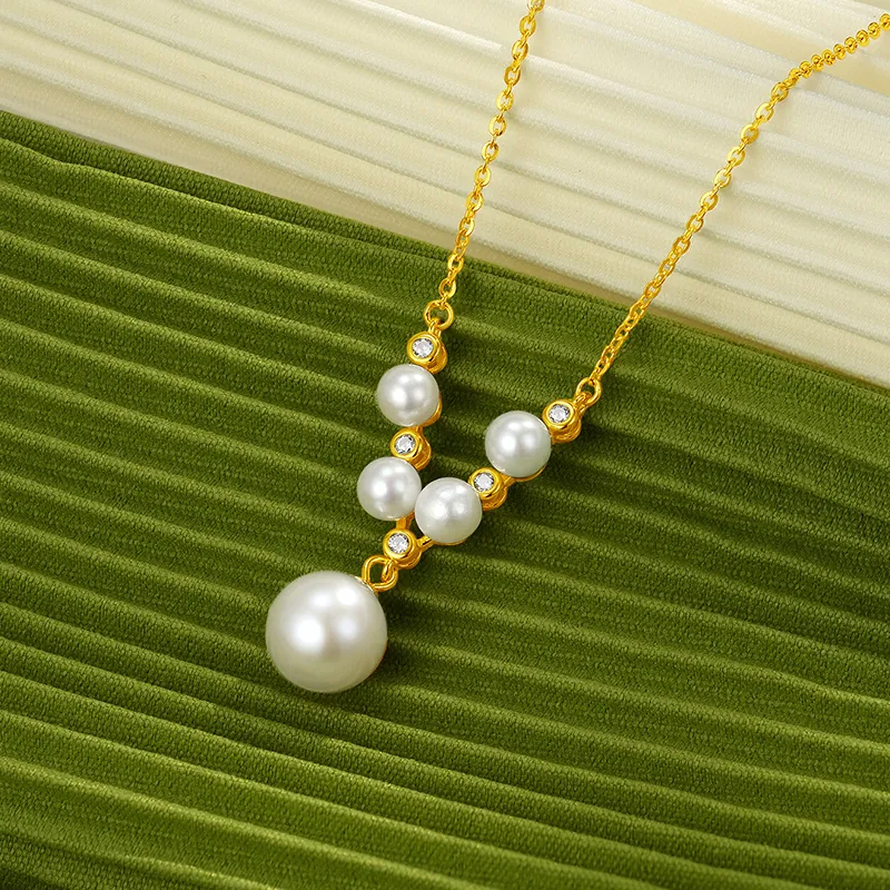 Mokinggran Pearl Necklaces Women's-6