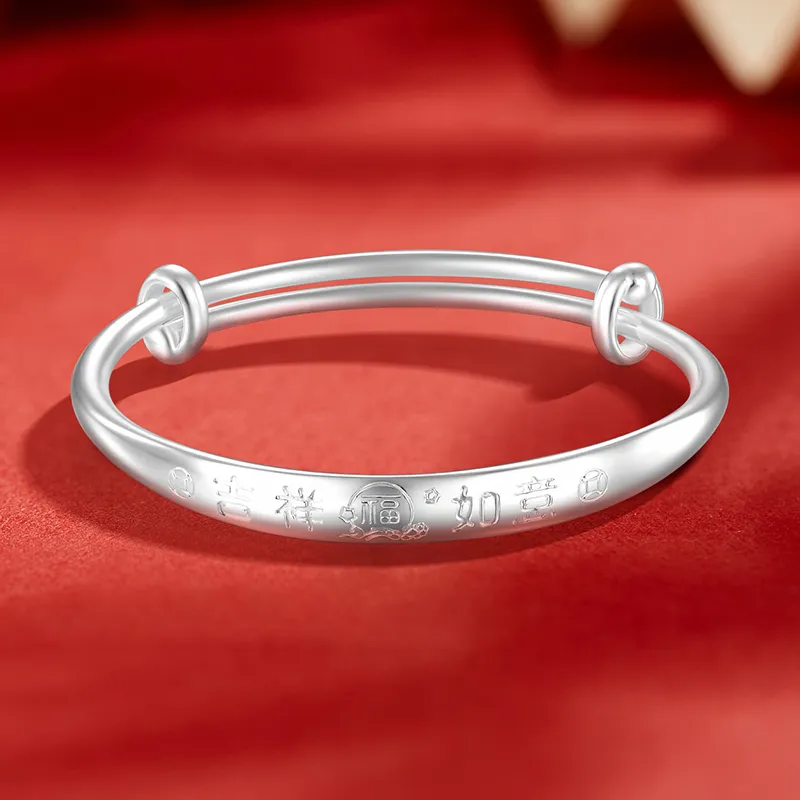 Mokinggran S999 Fine Silver Bangles Kids'-5
