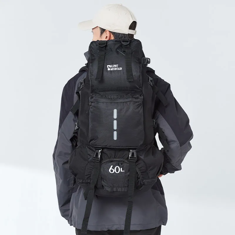ALPINT MOUNTAIN Nylon Backpack Regular Unisex Black-4
